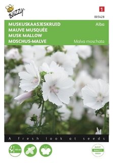 Buzzy® zaden - Malva, Muskuskaasjeskruid Alba wit - afbeelding 1