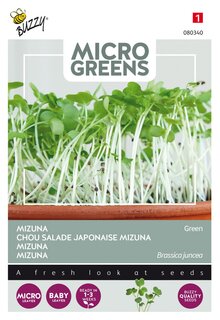 Buzzy® zaden - Microgreens, Mizuna Green - afbeelding 1