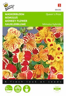 Buzzy® zaden - Mimulus, Maskerbloem Queen’s Prize gemengd - afbeelding 1