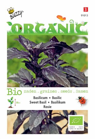 Buzzy® zaden - Organic Basilicum Rosie (BIO) - afbeelding 1