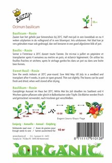Buzzy® zaden - Organic Basilicum Rosie (BIO) - afbeelding 2