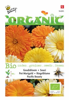 Buzzy® zaden - Organic Calendula, Goudsbloem Pacific Beauty (BIO) - afbeelding 1
