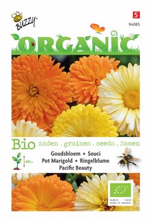 Buzzy® zaden - Organic Calendula, Goudsbloem Pacific Beauty (BIO) - afbeelding 4