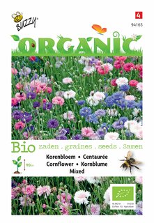 Buzzy® zaden - Organic Centaurea, Korenbloem gemengd  (BIO) - afbeelding 3