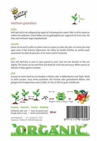 Buzzy® zaden - Organic Dille  (BIO) - afbeelding 4