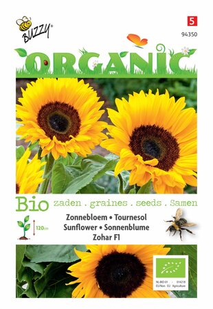 Buzzy® zaden - Organic Helianthus, Zonnebloem Zohar F1 (BIO) - afbeelding 1
