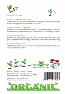 Buzzy® zaden - Organic Lathyrus, Reuk- of Siererwt Old Spice (BIO) - afbeelding 4