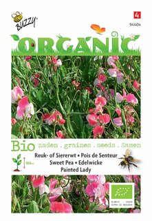 Buzzy® zaden - Organic Lathyrus, Reuk- of siererwt Painted Lady(BIO) - afbeelding 3