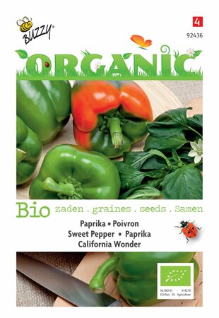 Buzzy® zaden - Organic Paprika California Wonder  (BIO) - afbeelding 1