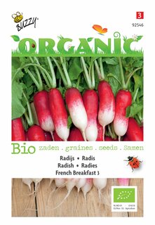 Buzzy® zaden - Organic Radijs French Breakfast 3 (BIO) - afbeelding 3