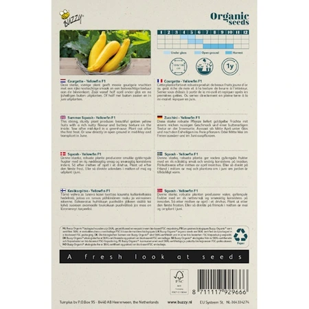 Biologische Courgette Yellowfin F1