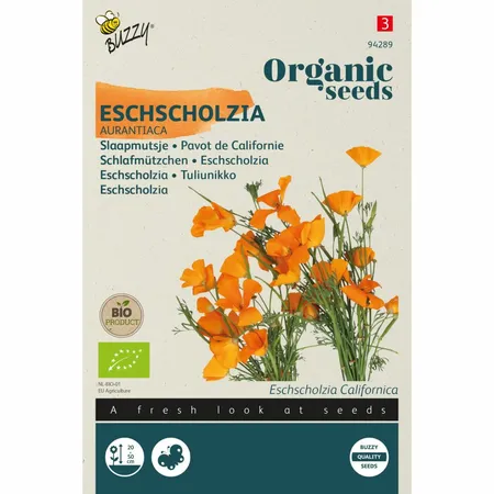Buzzy® Organic Seeds - Slaapmutsje Aurantiaca (BIO) - afbeelding 1