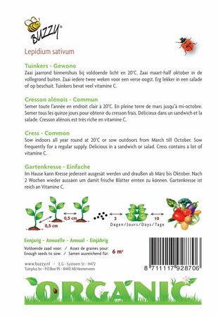 Buzzy® zaden - Organic Tuinkers Gewone  (BIO) - afbeelding 4
