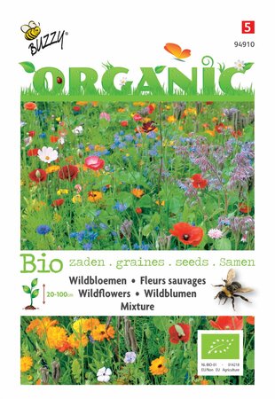 Buzzy® zaden - Organic Wildbloemen mengsel  (BIO) - afbeelding 1
