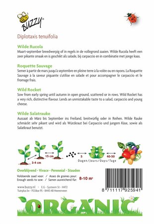 Buzzy® zaden - Organic Wilde Rucola  (BIO) - afbeelding 2