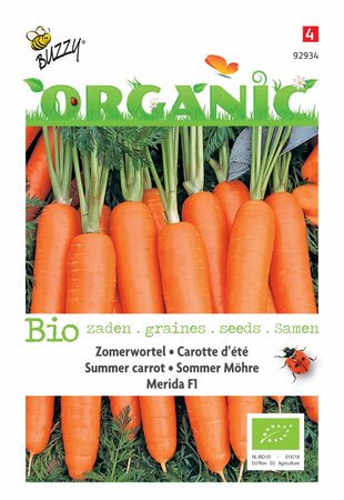 Buzzy® zaden - Organic Zomerwortel Merida F1 (BIO) - afbeelding 1