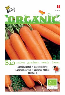 Buzzy® zaden - Organic Zomerwortelen Nantes 2  (BIO) - afbeelding 1