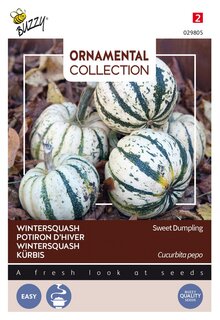 Buzzy® zaden - Ornamental Wintersquash Sweet Dumpling - afbeelding 1