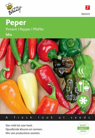 Buzzy® zaden - Peper Mixed 5 soorten - afbeelding 1