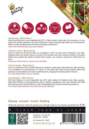 Buzzy® zaden - Pomodori Collection - Tomaat Black Cherry - afbeelding 2