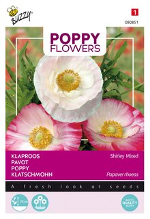 Buzzy® zaden - Poppy Flowers, Klaproos Gemengd - afbeelding 4