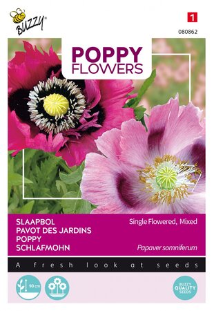 Buzzy® zaden - Poppy Flowers, Papaver slaapbol - afbeelding 1