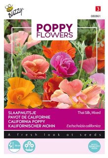 Buzzy® zaden - Poppy Flowers, Papaver Thai Silk - afbeelding 4