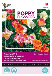 Buzzy® zaden - Poppy Flowers, Slaapmutsjes Dubbelbl. Gem. - afbeelding 1