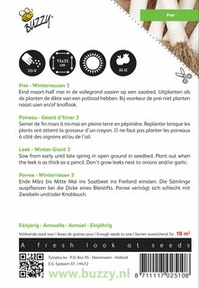 Buzzy® zaden - Prei Winterreuzen 3 - afbeelding 2