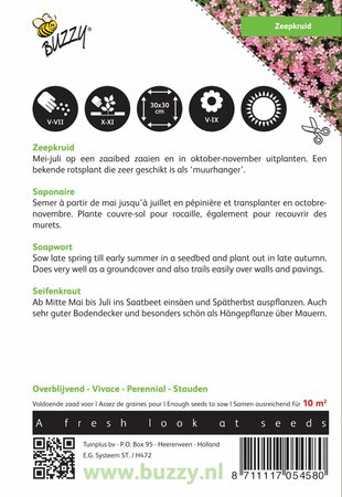 Buzzy® zaden - Saponaria, Zeepkruid - afbeelding 2