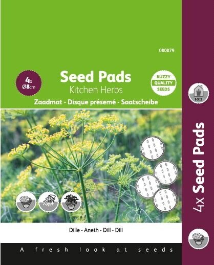 Buzzy® zaden - Seedpads Dille 4x 8cm - afbeelding 1