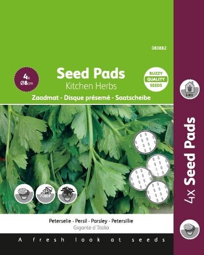Buzzy® zaden - Seedpads Peterselie Gigante d'Italia 4x 8cm - afbeelding 1