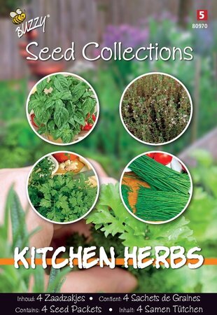 Buzzy® zaden - Seeds Collection Kitchen Herbs (4in1) - afbeelding 1