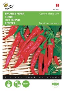 Buzzy® zaden - Spaanse Peper Cayenne long slim - afbeelding 1