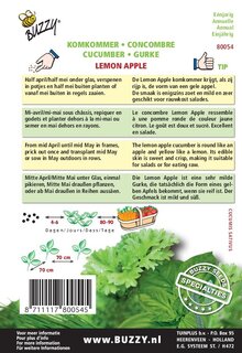 Buzzy® zaden - Specialties Komkommer Lemon Apple - afbeelding 2