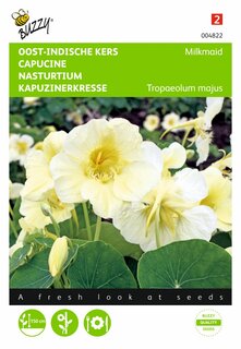 Buzzy® zaden - Tropaeolum, Oost-Indische kers Milkmaid - afbeelding 1