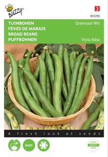 Buzzy® zaden - Tuinbonen Driemaal Wit - afbeelding 2