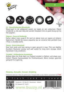 Buzzy® zaden - Ui Noordhollandse Bloedrode - afbeelding 2