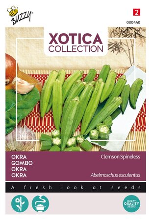 Buzzy® zaden - Xotica Okra Clemson Spineless - afbeelding 1