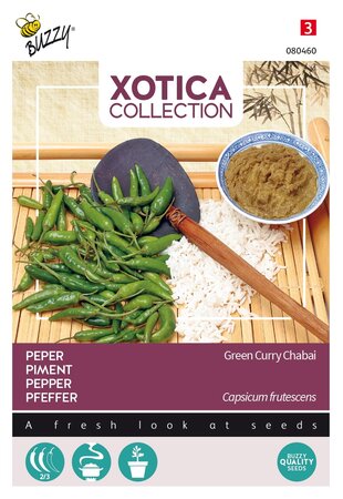 Buzzy® zaden - Xotica Peper Groene Curry Chabai - afbeelding 1