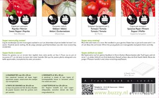 Buzzy® zaden - Zaadmatjes Fruitgroente 4 matjes (5) - afbeelding 2