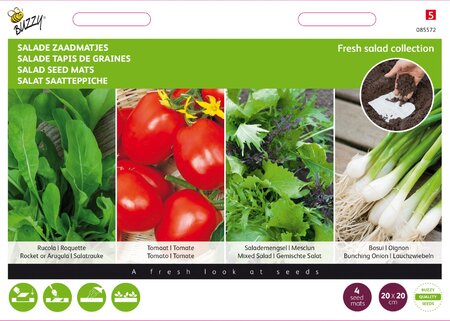Buzzy® zaden - Zaadmatjes Salade 4 matjes (5) - afbeelding 1