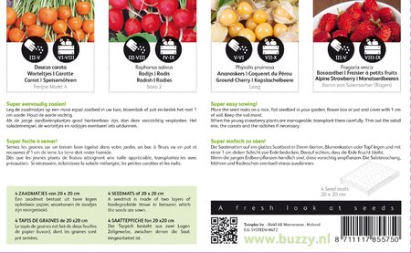 Buzzy® zaden - Zaadmatjes Snack 4 matjes (5) - afbeelding 2