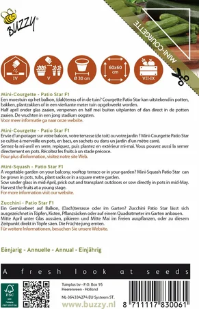 Buzzy® zaden - Courgette Patio Star F1 - afbeelding 2