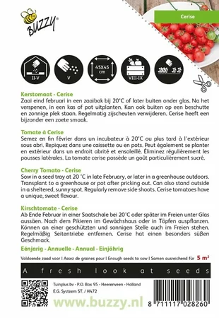 Buzzy® zaden - Kerstomaat Cerise - afbeelding 2