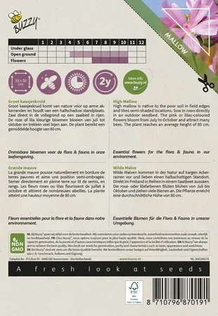 Buzzy® zaden - Native Flowers - Groot Kaasjeskruid - afbeelding 2