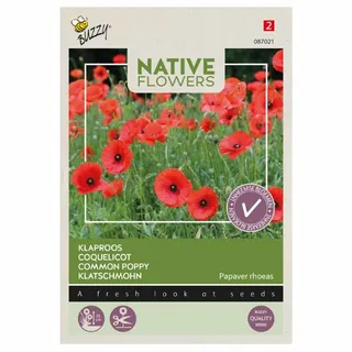 Buzzy® zaden - Native Flowers - Papaver Klaproos