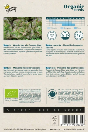 Buzzy® zaden - Organic Kropsla Wonder van Vier Jaargetijden  (BIO) - afbeelding 2