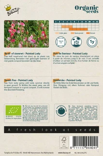 Buzzy® zaden - Organic Lathyrus, Reuk- of siererwt Painted Lady(BIO) - afbeelding 2