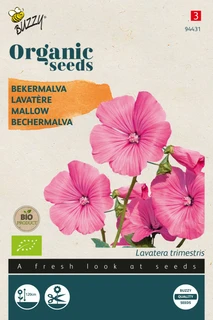 Buzzy® zaden - Organic Lavatera, Bekermalva rose/rood  (BIO) - afbeelding 1